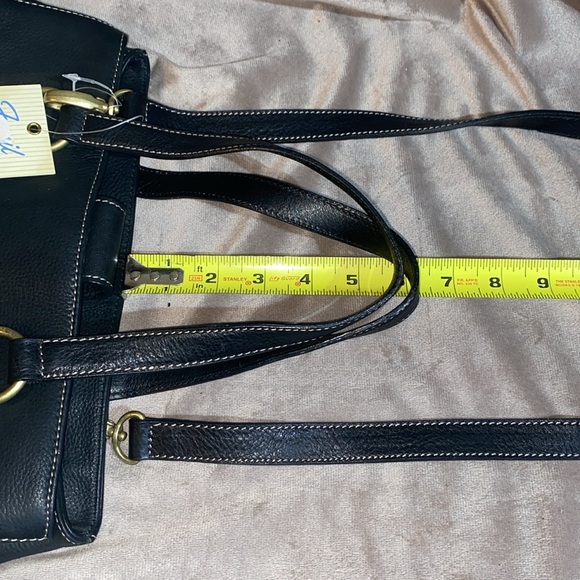 🆕 Fossil Castlehill Satchel Pebble Black Leather Handbag - Picture 11 of 16